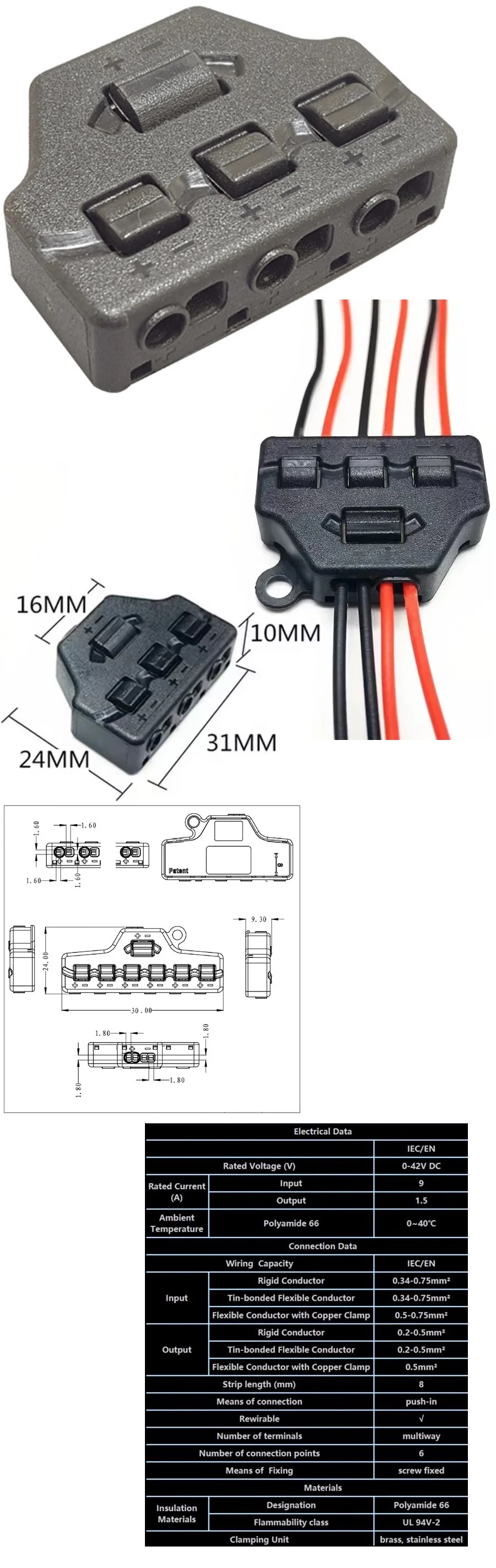 Bornas Adaptador 6+2